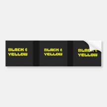 Bllack & Yellow Household Goods Bumper Sticker