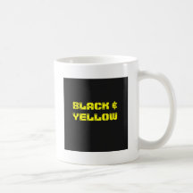 Bllack & Yellow Household Goods Coffee Mug
