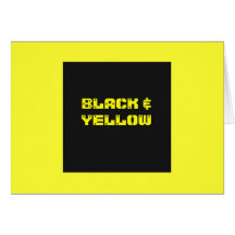 Bllack & Yellow Household Goods Greeting Card