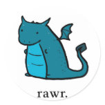 Blob Dragon Stickers