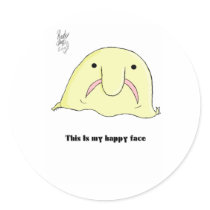 Blobfish Round Sticker
