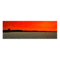 Block Island North Lighthouse at Sunset Painting Business Card