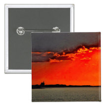 Block Island North Lighthouse at Sunset Painting Pins