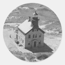 Block Island North Lighthouse Round Sticker