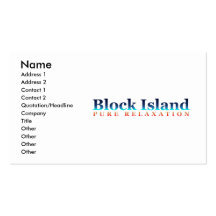 Block Island: Pure Relaxation Business Cards