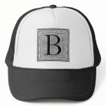 Block Letter "B" Woodcut Woodblock Inital