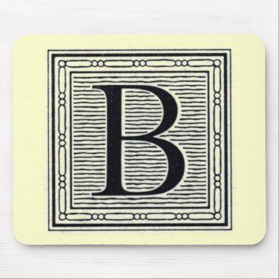 Block Letter "B" Woodcut Woodblock Inital by ZephyrusBooks