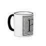 Block Letter "B" Woodcut Woodblock Inital Coffee Mug