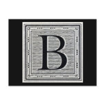 Block Letter "B" Woodcut Woodblock Inital