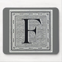 Block Letter "F" Woodcut Woodblock Inital