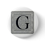 Block Letter "G" Woodcut Woodblock Inital