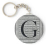 Block Letter "G" Woodcut Woodblock Inital