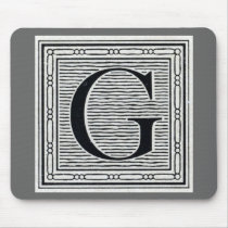 Block Letter "G" Woodcut Woodblock Inital