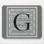 Block Letter "G" Woodcut Woodblock Inital Mousepads