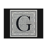 Block Letter "G" Woodcut Woodblock Inital