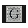 Block Letter "G" Woodcut Woodblock Inital