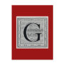 Block Letter "G" Woodcut Woodblock Inital