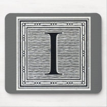 Block Letter "I" Woodcut Woodblock Inital