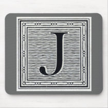 Block Letter "J" Woodcut Woodblock Inital