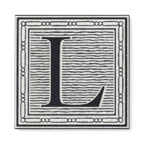 Block Letter "L" Woodcut Woodblock Inital
