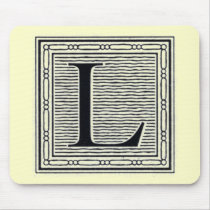 Block Letter "L" Woodcut Woodblock Inital