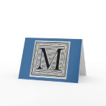 Block Letter "M" Woodcut Woodblock Inital