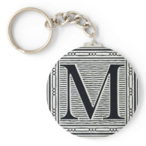 Block Letter "M" Woodcut Woodblock Inital