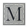 Block Letter "M" Woodcut Woodblock Inital