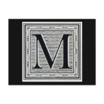 Block Letter "M" Woodcut Woodblock Inital