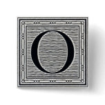 Block Letter "O" Woodcut Woodblock Inital