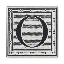 Block Letter "O" Woodcut Woodblock Inital