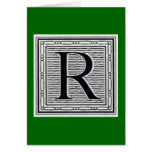 Block Letter "R" Woodcut Woodblock Inital