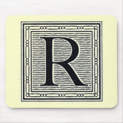 Block Letter "R" Woodcut Woodblock Inital by ZephyrusBooks