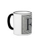 Block Letter "R" Woodcut Woodblock Inital Mug