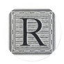 Block Letter "R" Woodcut Woodblock Inital