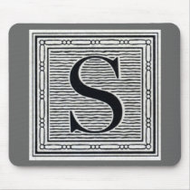 Block Letter "S" Woodcut Woodblock Inital