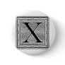 Block Letter "X" Woodcut Woodblock Inital