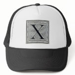 Block Letter "X" Woodcut Woodblock Inital