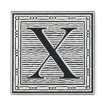 Block Letter "X" Woodcut Woodblock Inital