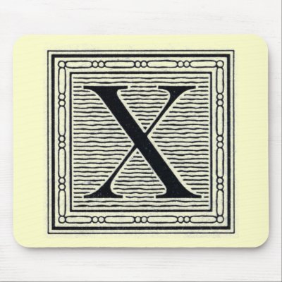 Block Letter "X" Woodcut Woodblock Inital by ZephyrusBooks