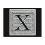 Block Letter "X" Woodcut Woodblock Inital