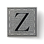 Block Letter "Z" Woodcut Woodblock Inital