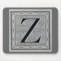 Block Letter "Z" Woodcut Woodblock Inital