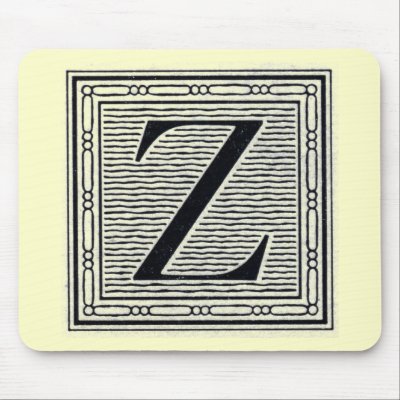 Block Letter "Z" Woodcut Woodblock Inital by ZephyrusBooks