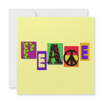 Block Letters Peace T-shirts and Gifts Invites
