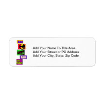 Block Letters Peace T-shirts and Gifts Custom Return Address Label