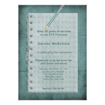 Block Note Retirement Custom Announcements