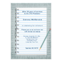 Block Note Retirement Personalized Announcement