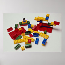 Blocs constitutifs colorés pour des enfants poster