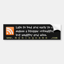 Blog Humour Quotes for Bloggers Bumper Sticker